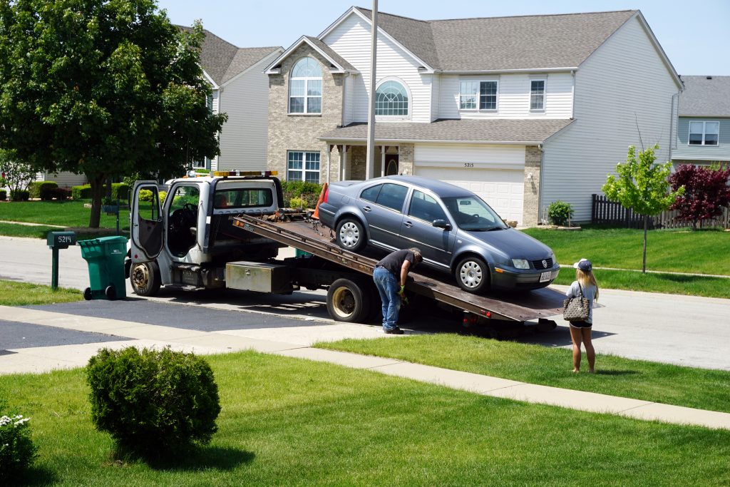 tow car from house denton tx